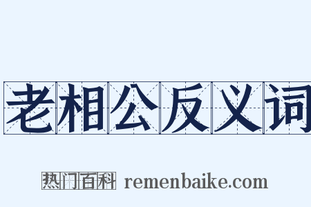 老相公反义词是什么意思的图片